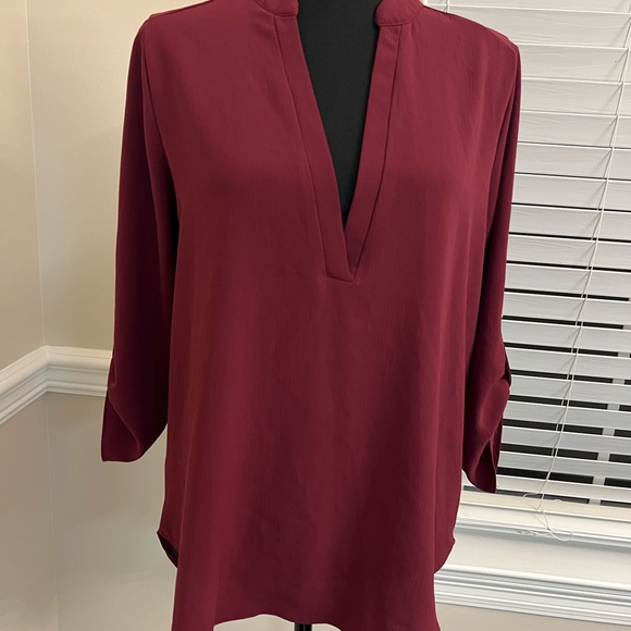 Karlie Tops - Karlie Deep Red (Burgundy) Women's Blouse